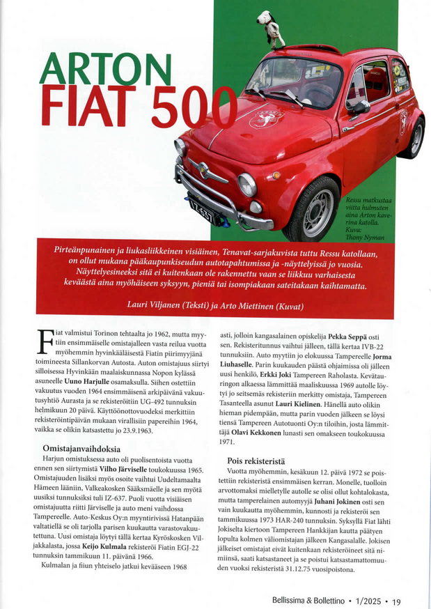 GFF Arton Fiat 500 -Bellissima & Bollettino 2025-1